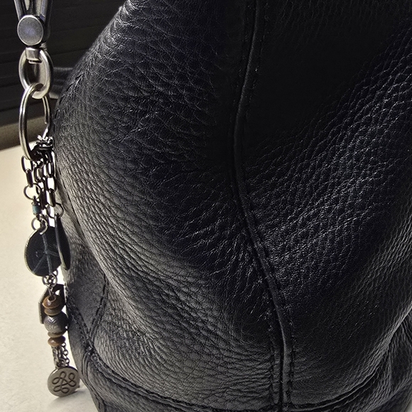 The Sak Sequoia Leather Hobo Shoulder Bag Black with Charms Retail $199 - Picture 4 of 16